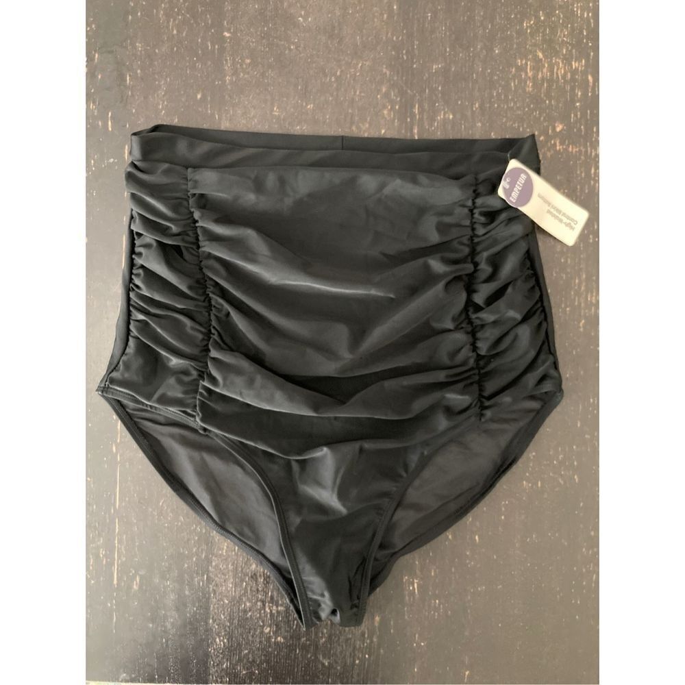 Empetua 4XL black high waist bikini bottoms NWT